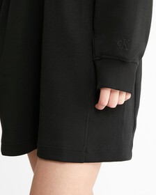 Embossed Monogram Half Zip Dress, Ck Black, hi-res