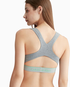 Athletic Cotton Lightly Lined Bralette, Medium Grey Heather, hi-res