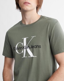 Monogram Organic Cotton Tee, Thyme, hi-res