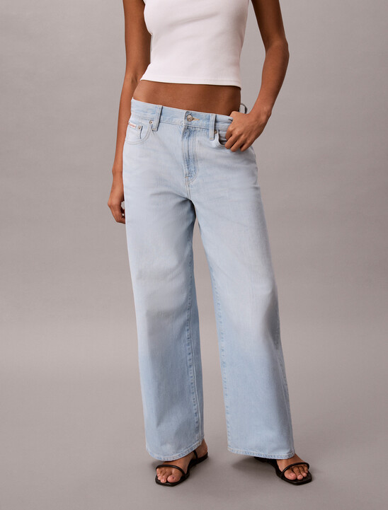 Cotton Linen Wide Leg Jeans