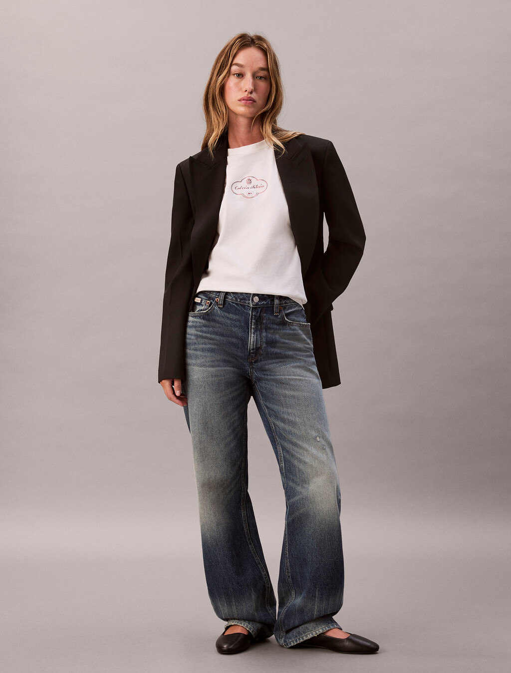 Cocktail Logo Graphic Boxy T-Shirt, White Greige, hi-res