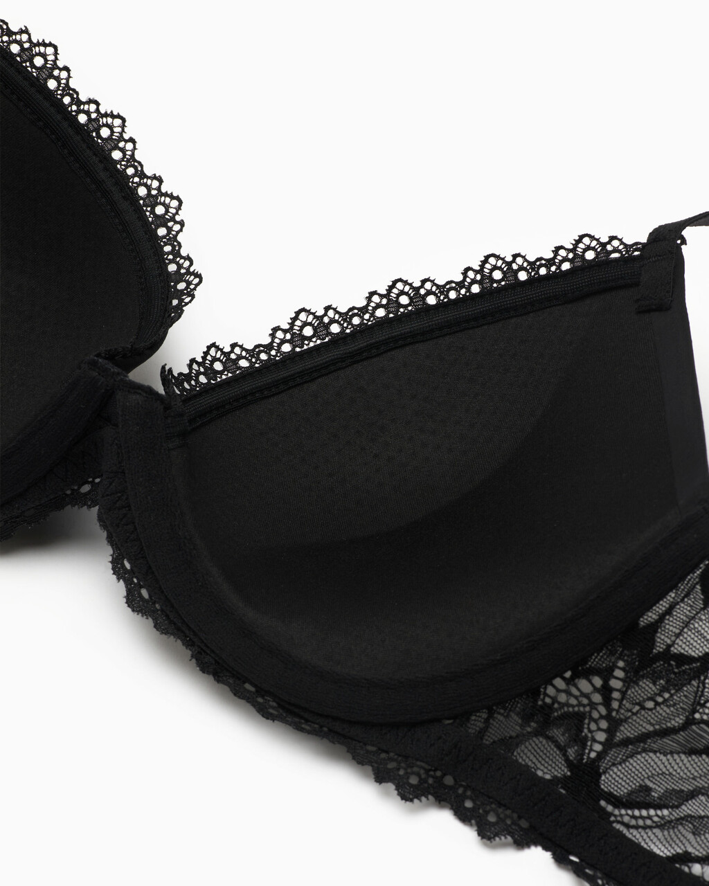 Seductive Comfort Lotus Floral Lifting Demi Bra, BLACK, hi-res