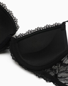 Seductive Comfort Lotus Floral Lifting Demi Bra, BLACK, hi-res
