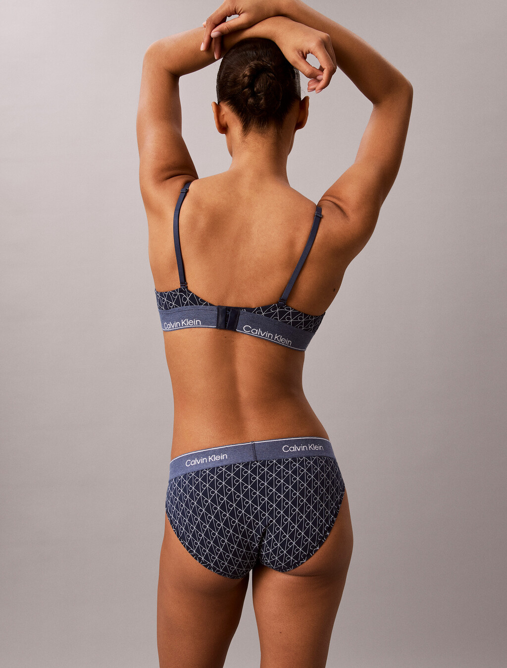 Limited Edition Triangle Bra - Icon Cotton Modal, Denim Emblem Pageant Blue, hi-res