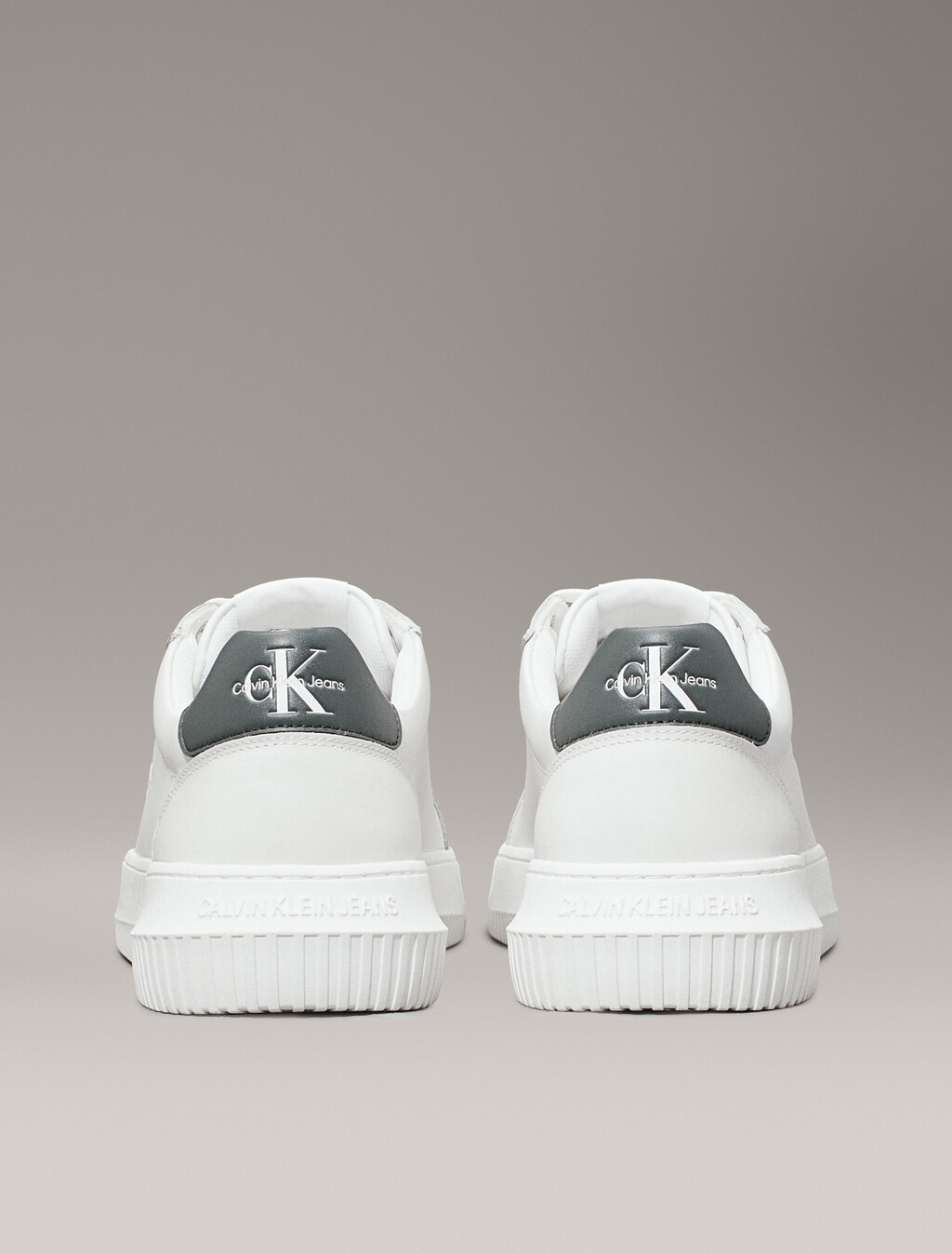 Leather Trainers, Bright White/Green Palm, hi-res