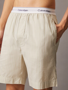 Cotton Poplin Sleep Short, 17744 STEADY STRIPE+PELICAN, hi-res