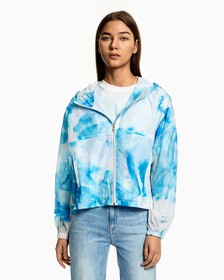 SHEER WINDBREAKER, Blue Aop, hi-res