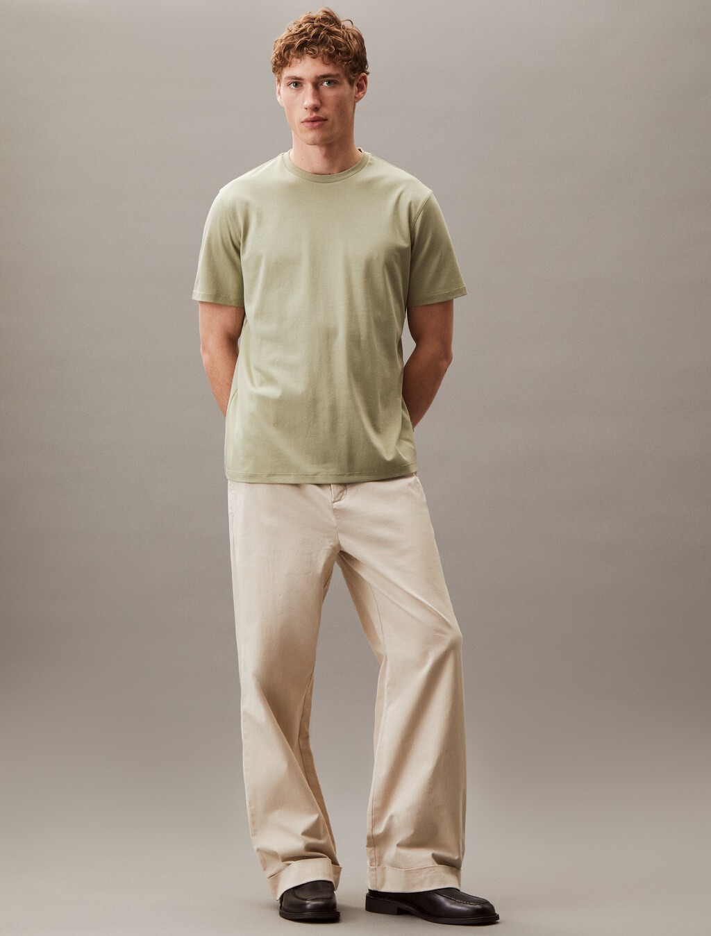 Luxury Cotton T-shirt, Tea, hi-res