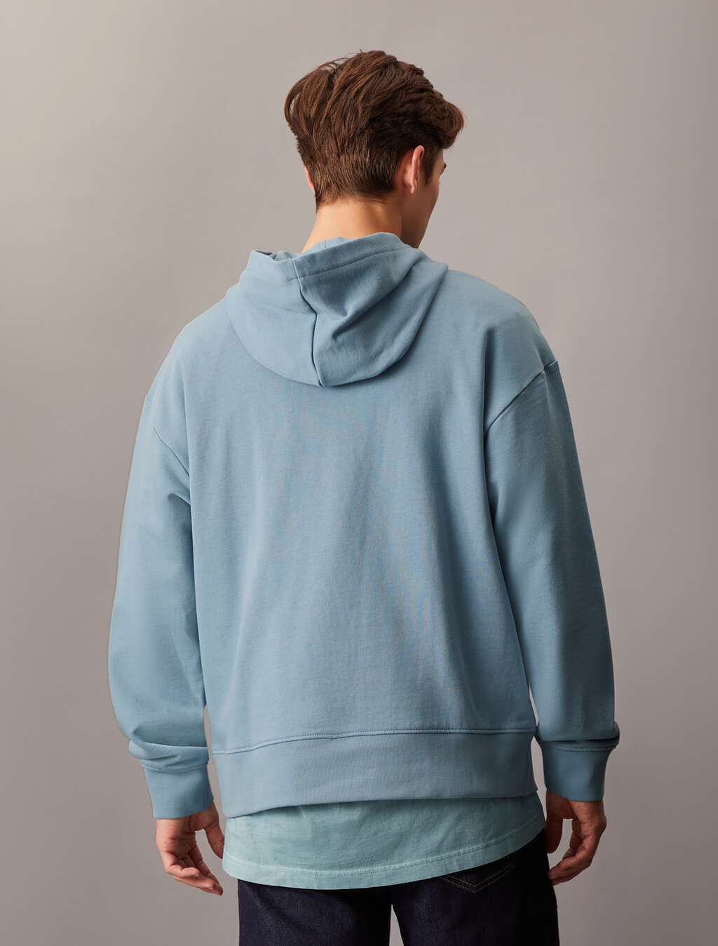 Hero Logo Terry Hoodie, Faded Denim, hi-res