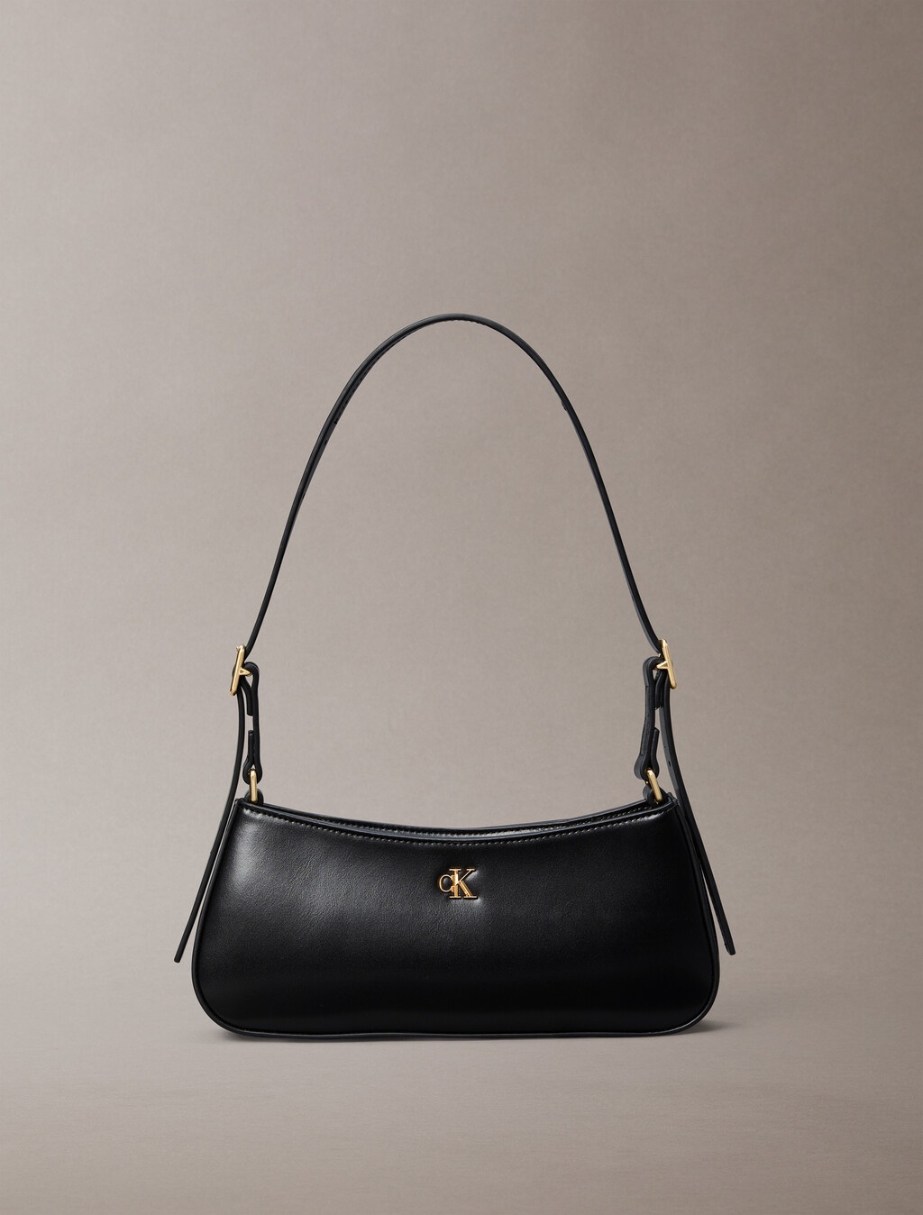 Monogram Logo Hardware Shoulder Bag, BLACK / ANTIQUE LIGHT GOLD, hi-res