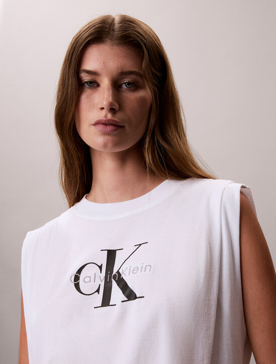 Monogram Shoulder Pleat Tee