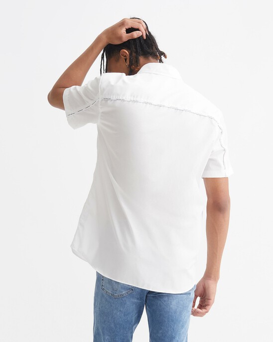 LOGO PIPING RELAXED SHIRT