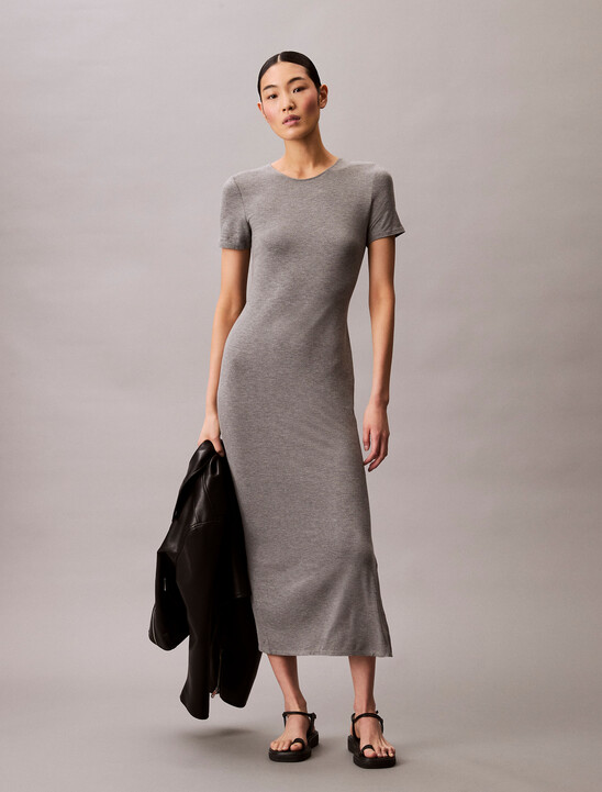 Second Skin Crewneck Midi Dress