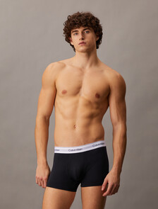 2 Pack Icon Cotton Stretch Trunks, Grey Heather / Black, hi-res