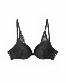 CK Black Bridal Push Up Plunge Add-A-Size Bra, Black, hi-res