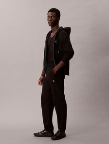 Monogram Cotton Terry Jogger, Black, hi-res