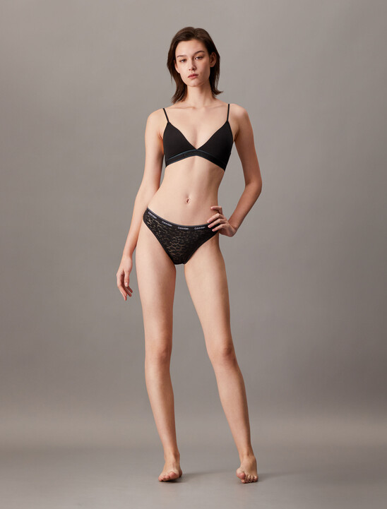 Lace High Leg Thong
