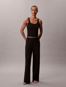 Soft Modal Pyjama Pants, Black, hi-res
