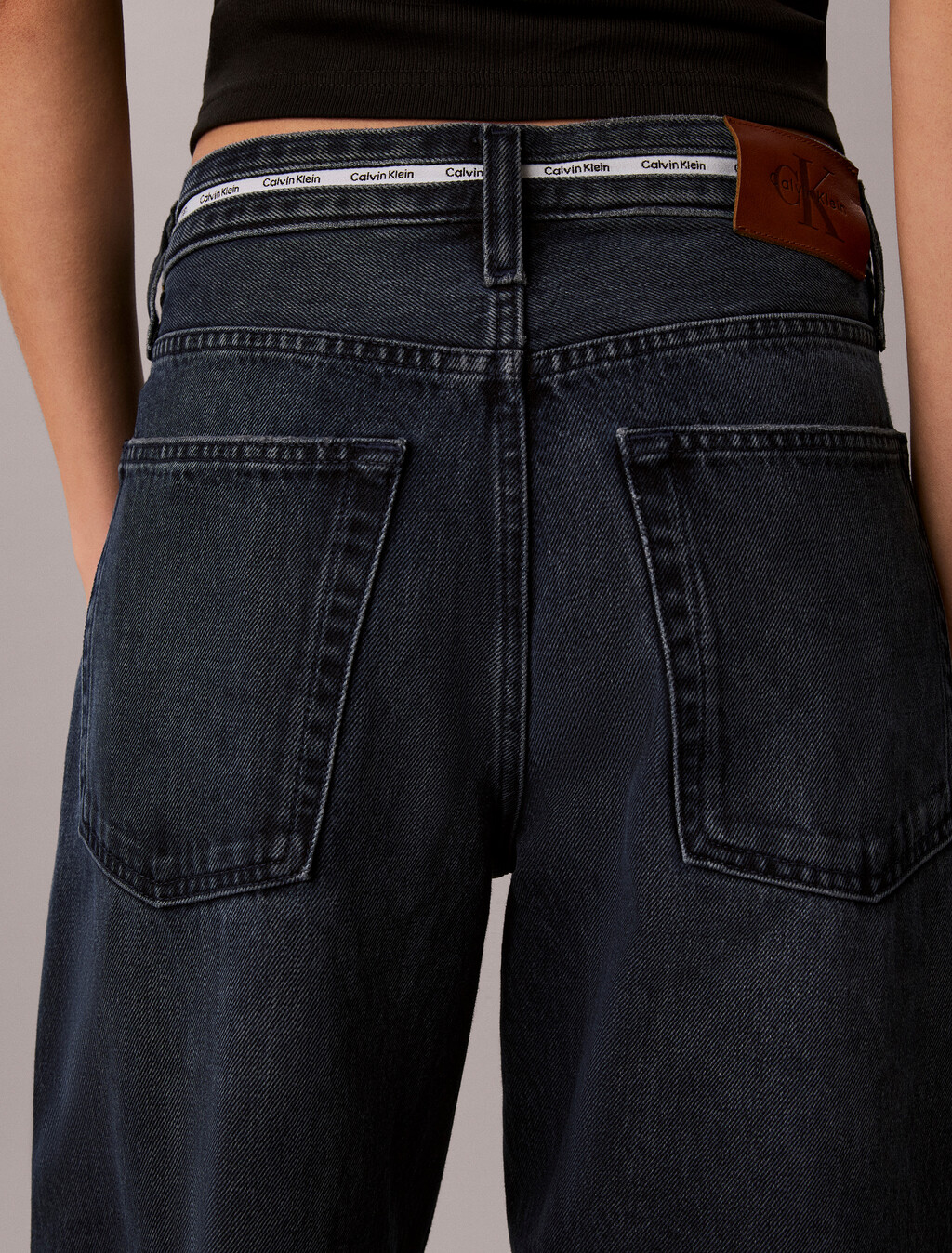 Twisted Low Rise Baggy Jeans, BLUE ALASKA, hi-res