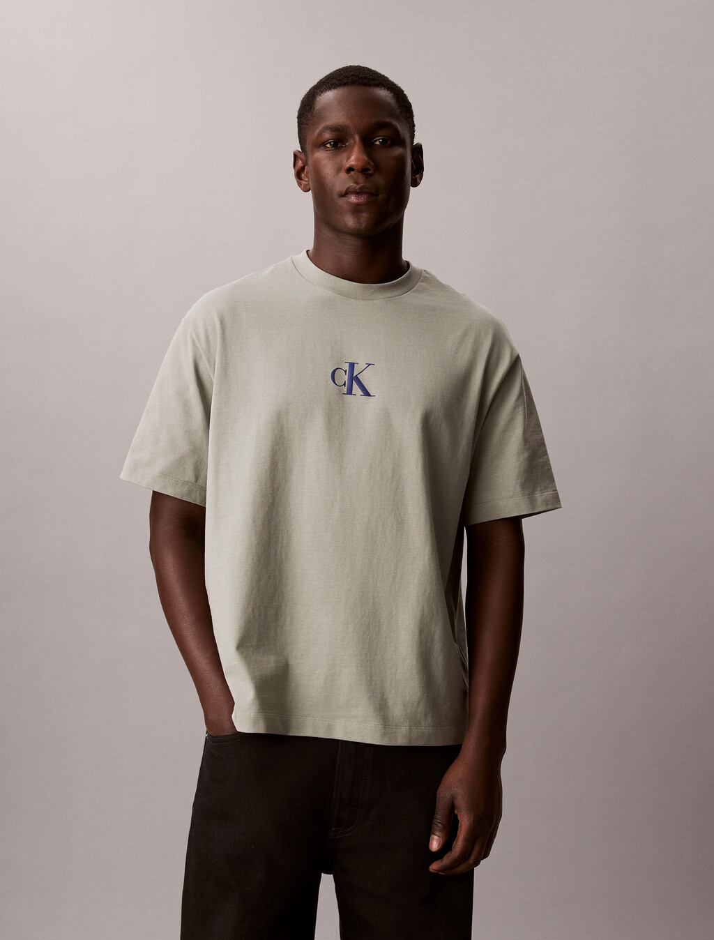 Overlay Logo Graphic Relaxed Tee, Shadow, hi-res