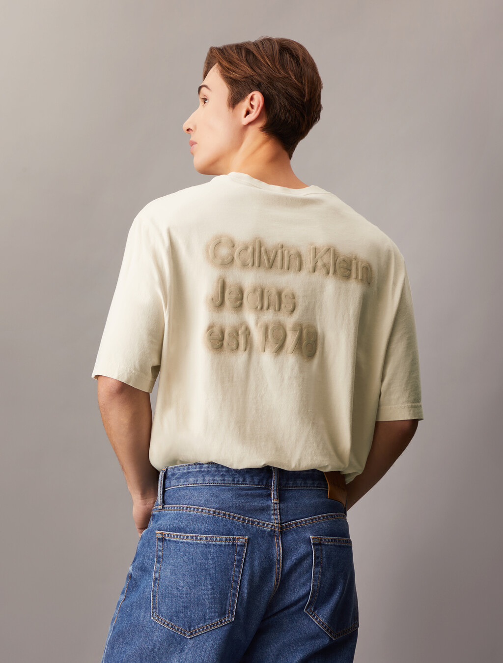Washed Puff Print Tee, Moonbeam, hi-res