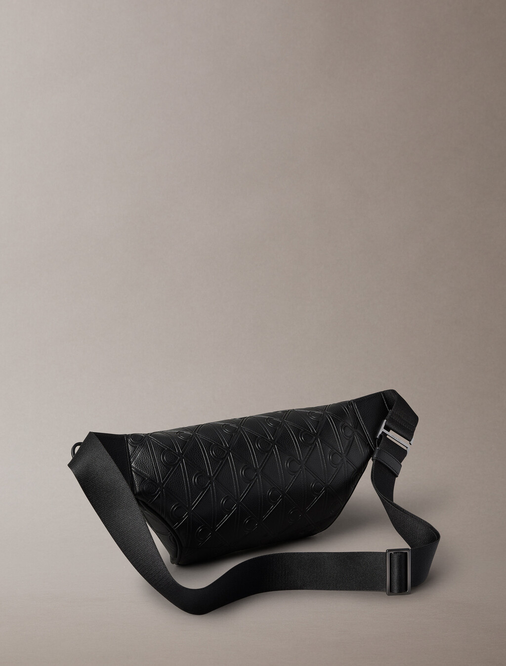 Embossed Emblem Logo Bum Bag, Black, hi-res