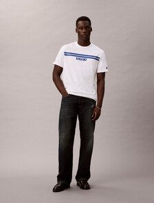 Racer Stripe Graphic Tee, Brilliant White, hi-res
