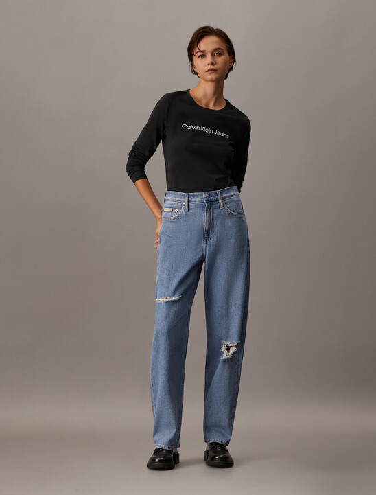 Shrunken Institutional Slim Long Sleeve Tee