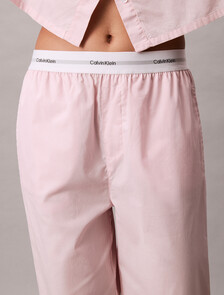 Cotton Poplin Logo Waistband Pant, Potpourri, hi-res