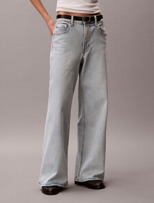 COOLMAX Washed High Rise Wide Leg Jeans, WASHED LIGHT INDIGO, hi-res