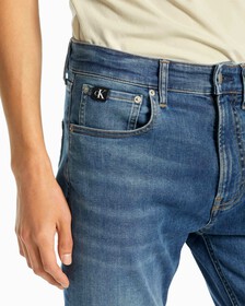 37.5 Distressed Modern Taper Jeans, Med Blue Dstr, hi-res