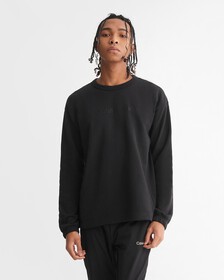 Cotton Terry Logo Sweatshirt, BLACK BEAUTY, hi-res
