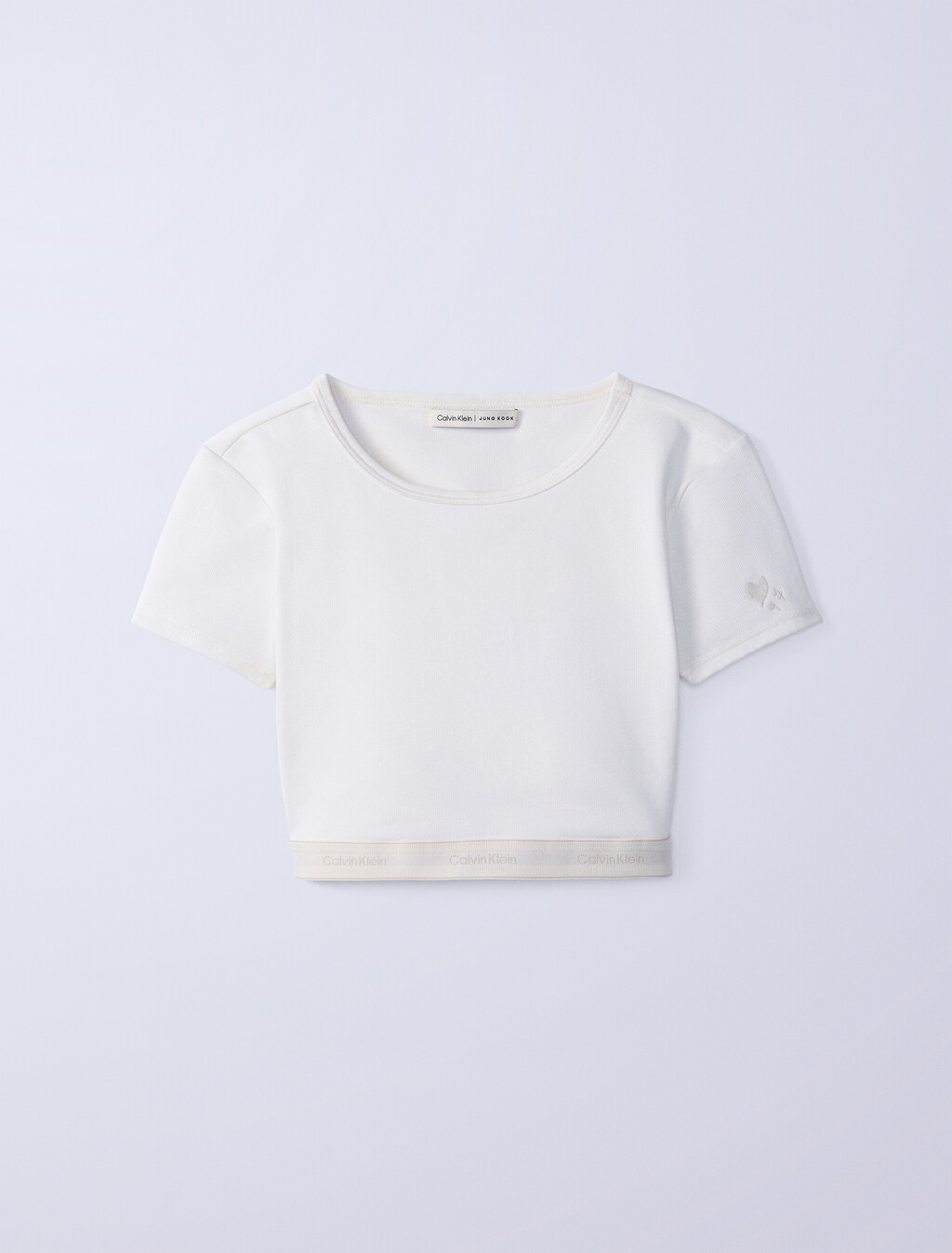 Jung Kook for Calvin Klein Heritage Cotton Lightly Lined T-Shirt Bralette, Tofu, hi-res