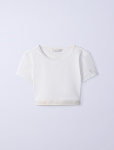 Jung Kook for Calvin Klein Heritage Cotton Lightly Lined T-Shirt Bralette, Tofu, hi-res