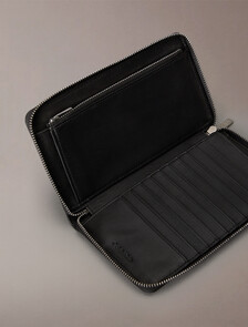 Foil Long Fold Wallet, Black, hi-res