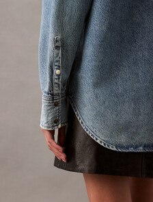 Relaxed Denim Shirt, CK NO03, hi-res
