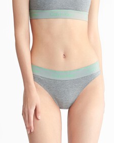Athletic Cotton Tanga, Medium Grey Heather, hi-res
