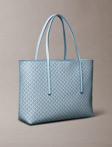 Allover Monogram Logo Small Tote Bag with Pouch, PALEST BLUE AOP, hi-res