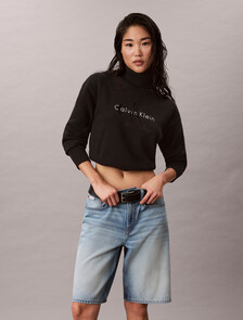 Relaxed Bermuda Denim Short, TINTED COYNE, hi-res