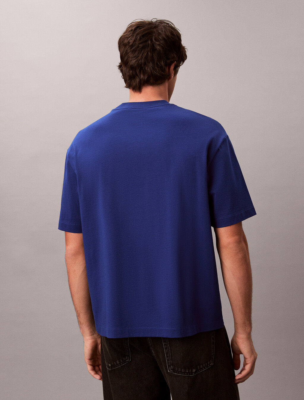 Calvin Logo Crew Neck Tee, Blue Majesty, hi-res