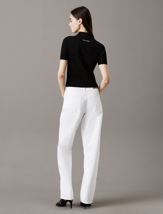 Silky Cropped Baby Polo Shirt