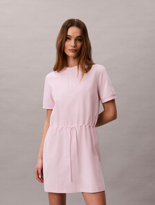Cooling Tie Waist T-Shirt Dress, Cradle Pink, hi-res