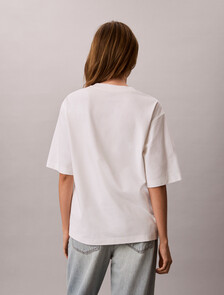 Cooling Cotton Jersey Relaxed Tee, Bright White, hi-res