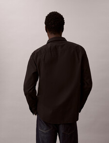 Oxford Cotton Shirt, Black, hi-res
