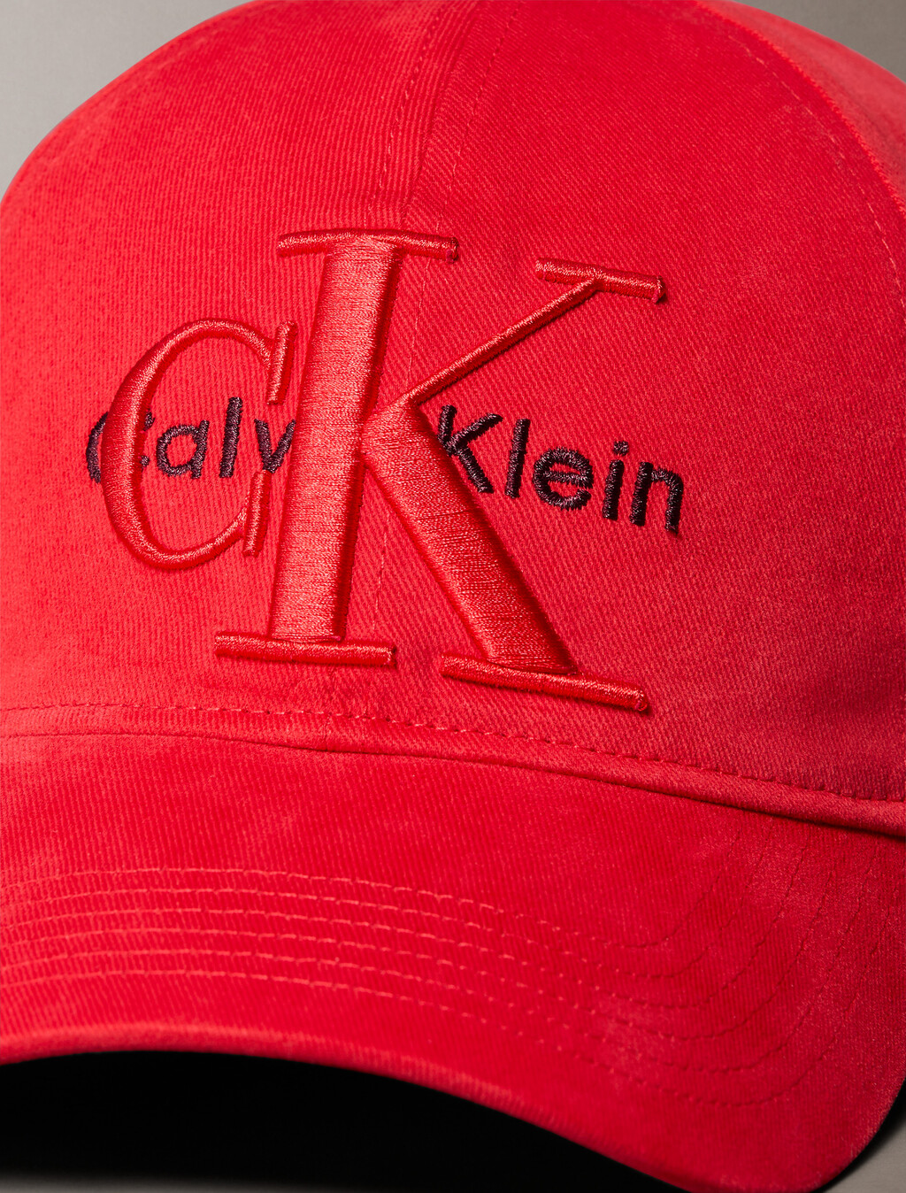 Layered Monogram Logo Graphic Baseball Cap, Flame Scarlet, hi-res