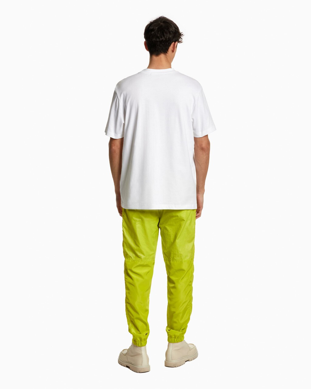 STACKED MICRO LOGO RELAXED TEE, Bright White, hi-res