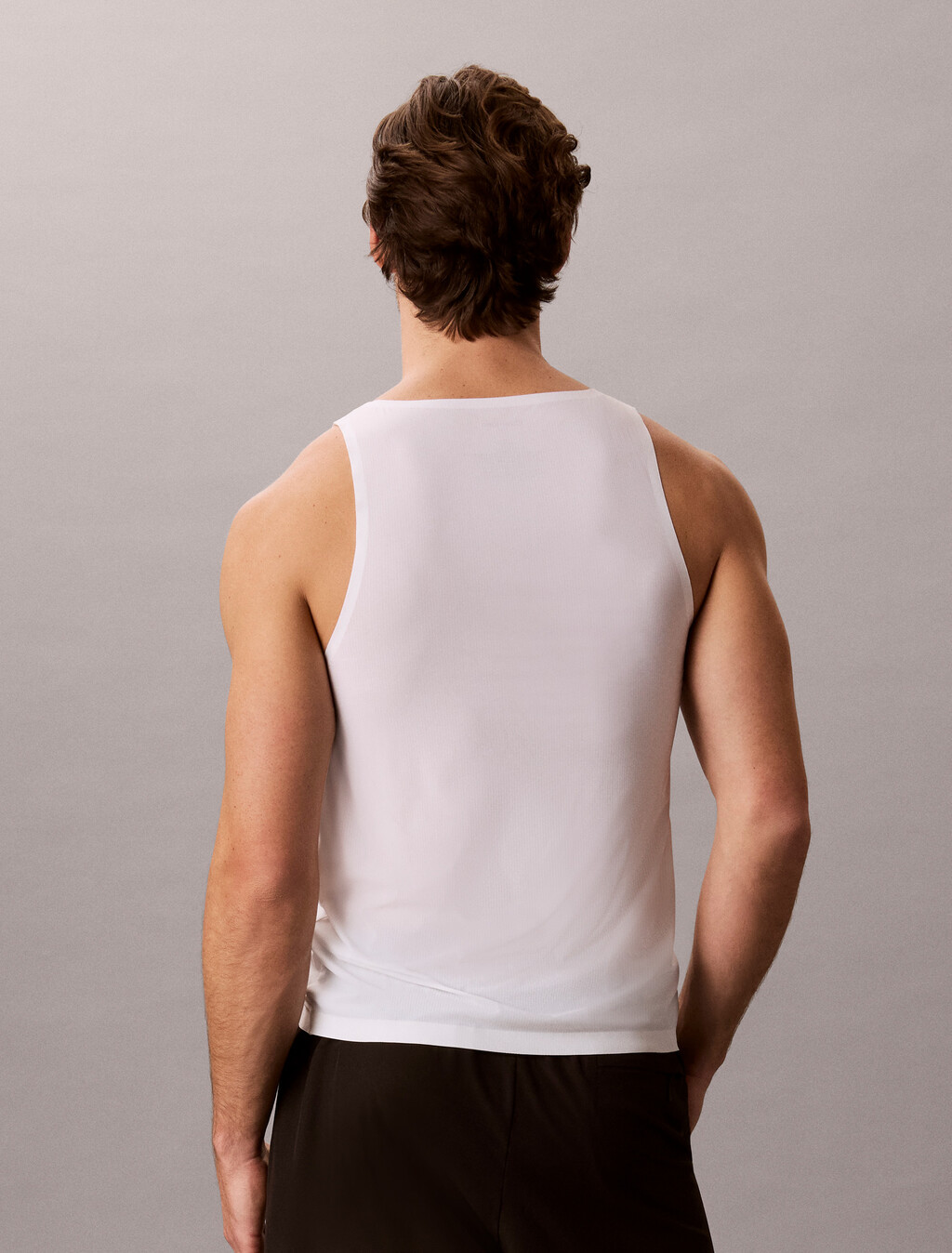 Invisible Microfiber Mesh Tank Top, Classic White, hi-res