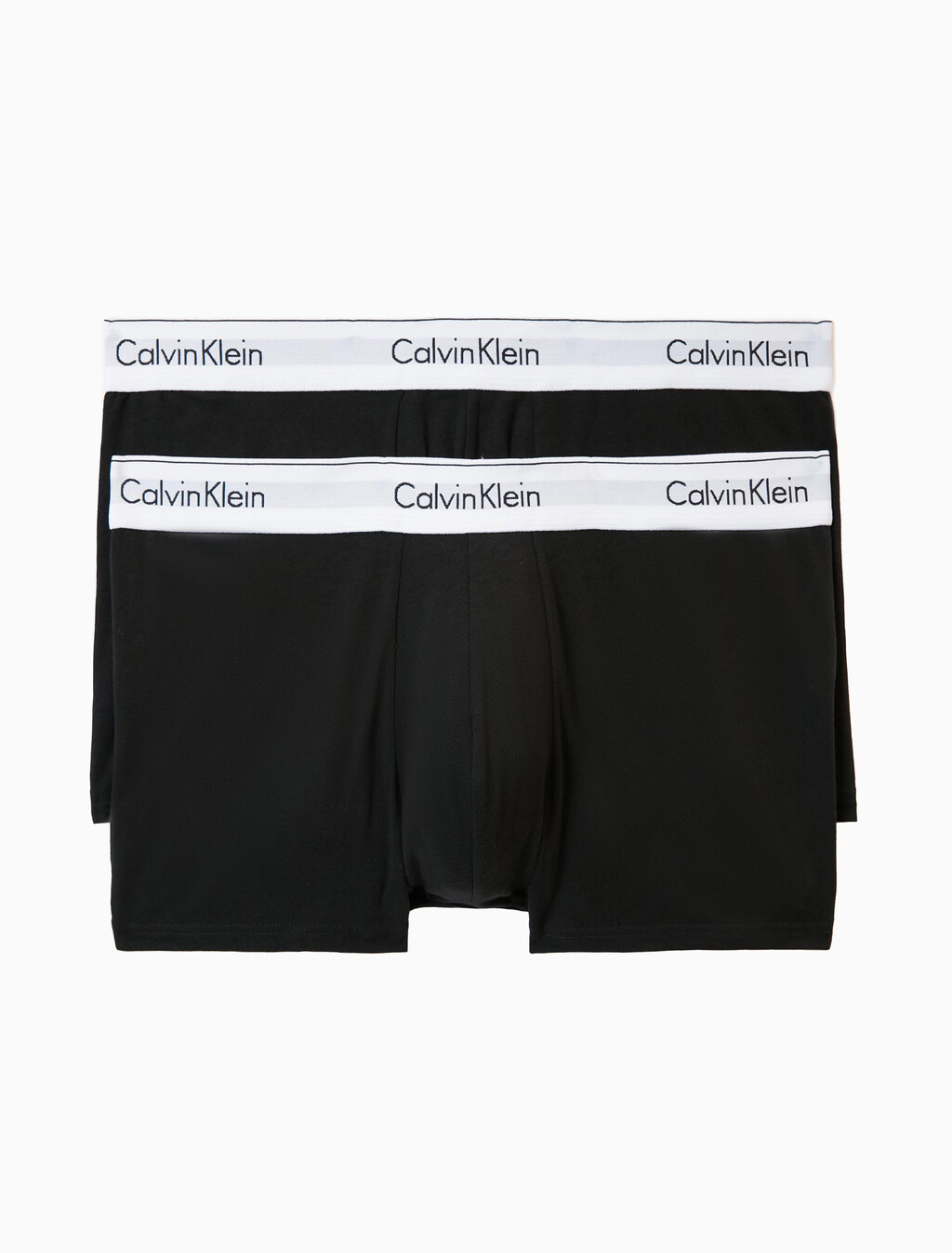 Icon Cotton TRUNKS 2 PACK, Black/Black, hi-res