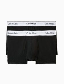 Icon Cotton TRUNKS 2 PACK, Black/Black, hi-res
