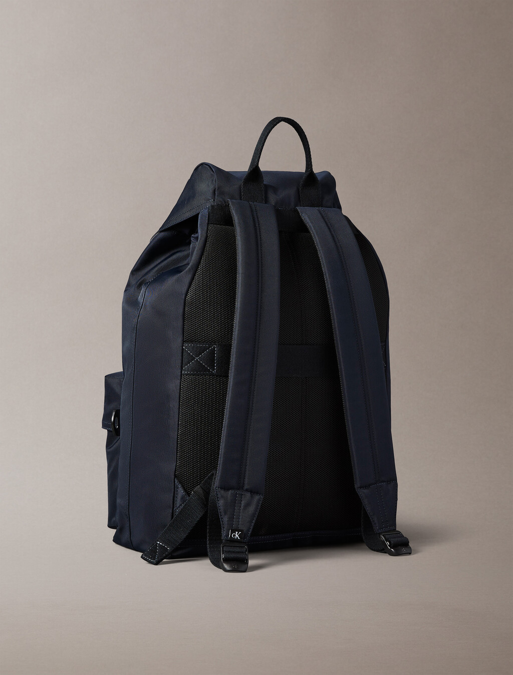 Nylon Monogram Logo Top Flap Backpack, Dark Sapphire, hi-res